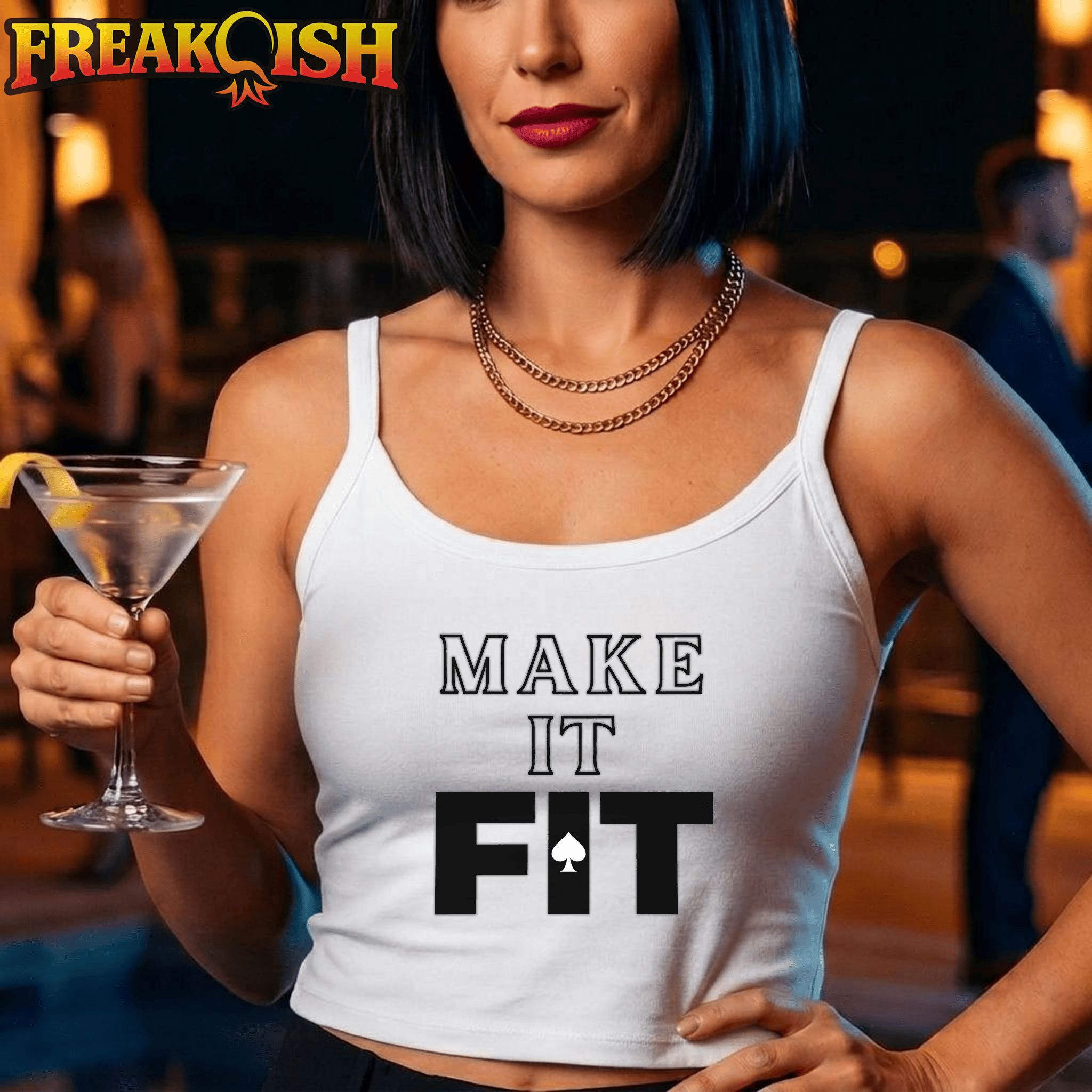 Make It Fit Ladies Crop Tank | FREAK-ISH