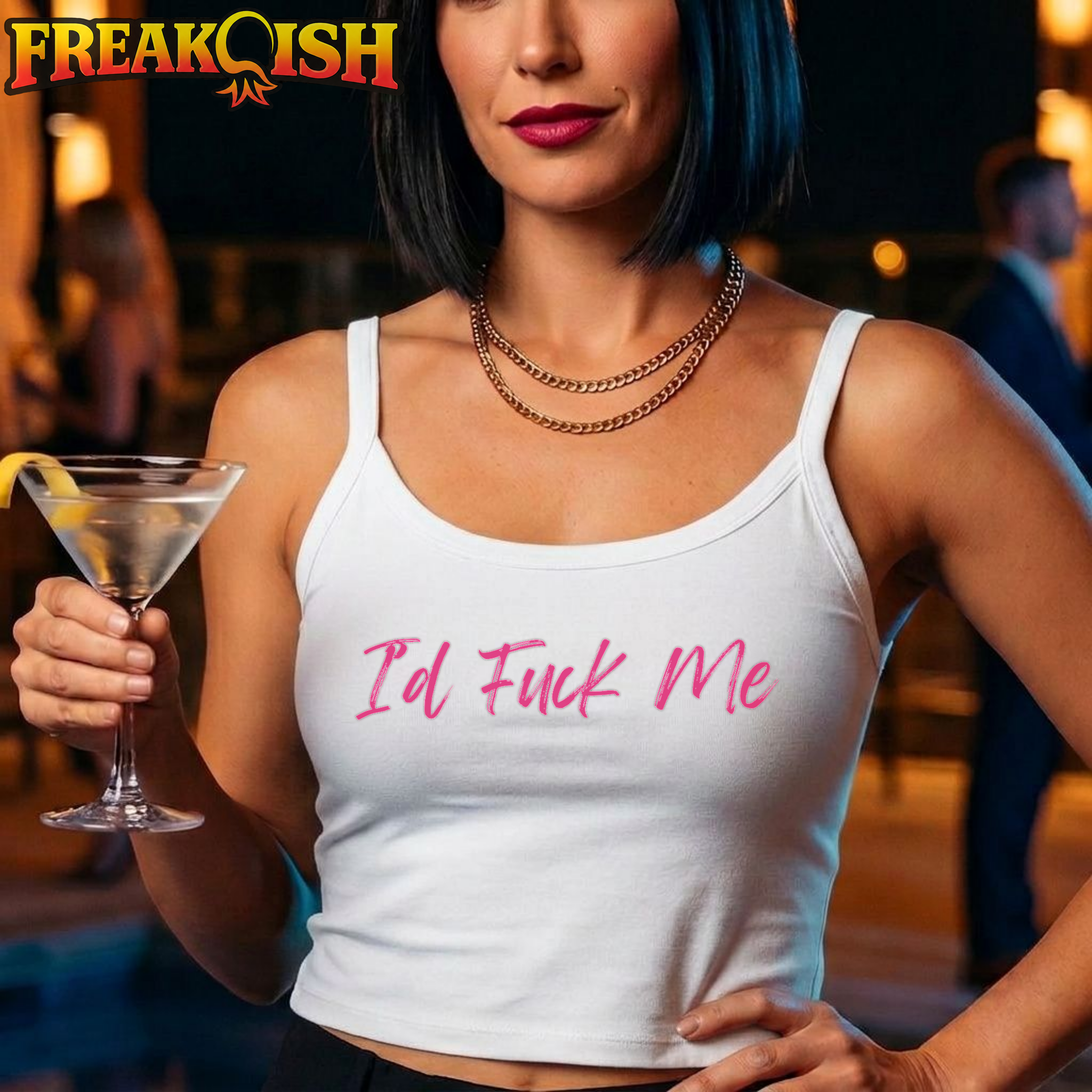 I Would F*ck Me Ladies Crop Tank | FREAK-ISH