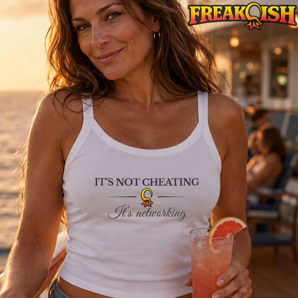It's Not Cheating It's Networking Ladies Crop Tank | FREAK-ISH