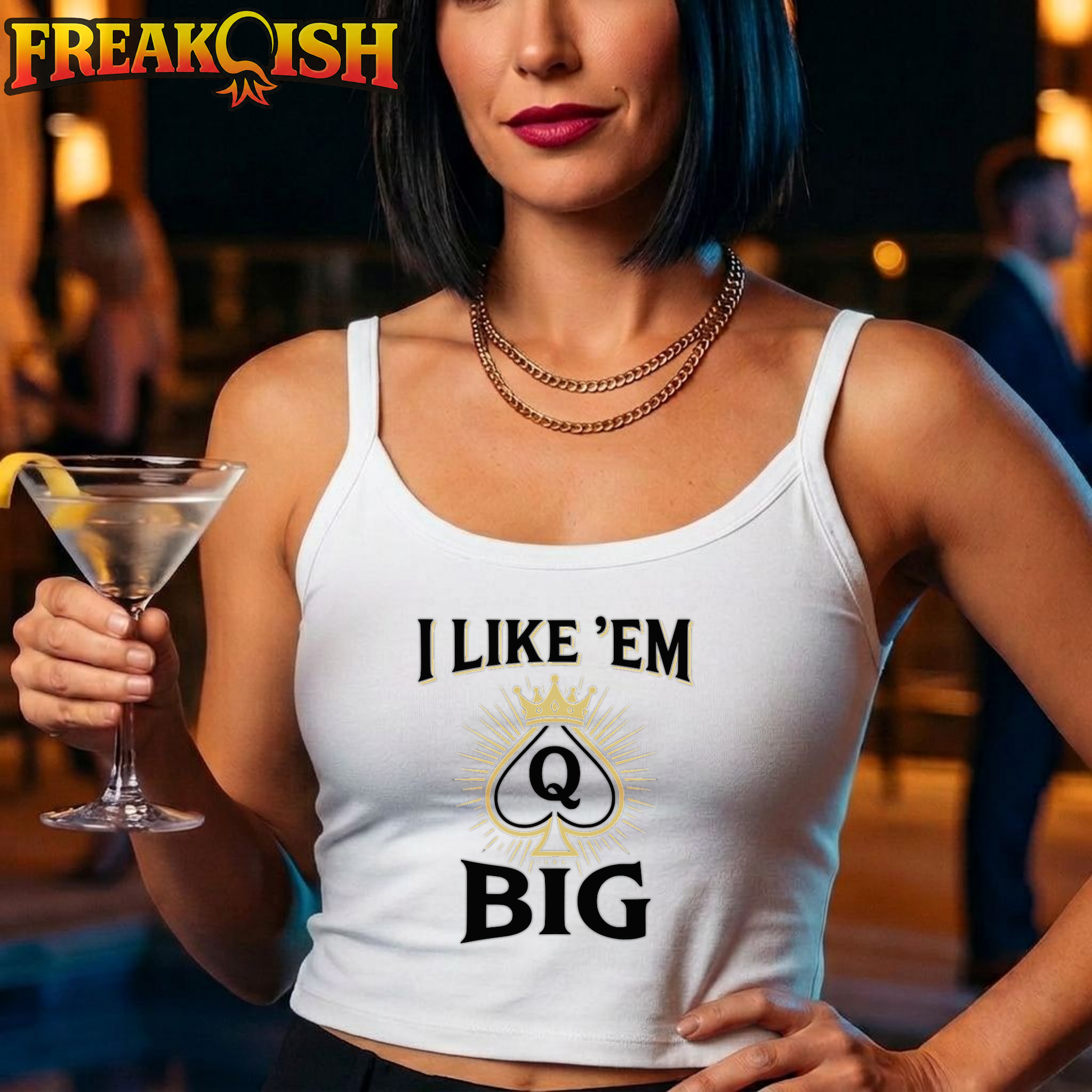 QOS I Like 'Em Big Crop Tank | FREAK-ISH