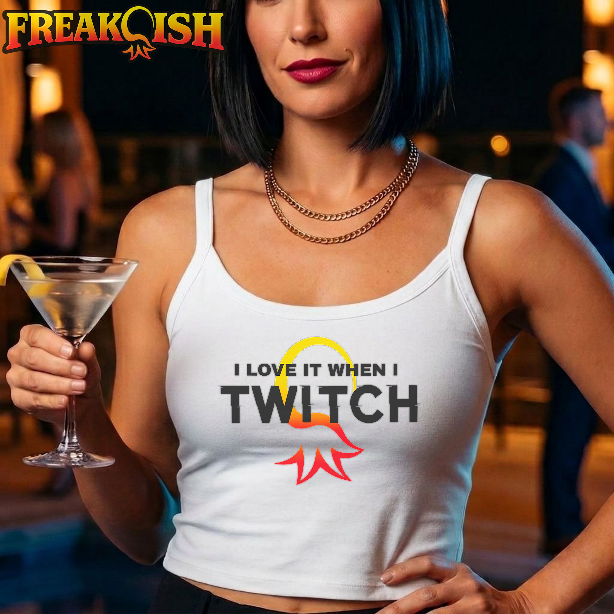 I Love It When I Twitch Ladies Crop Tank | FREAK-ISH