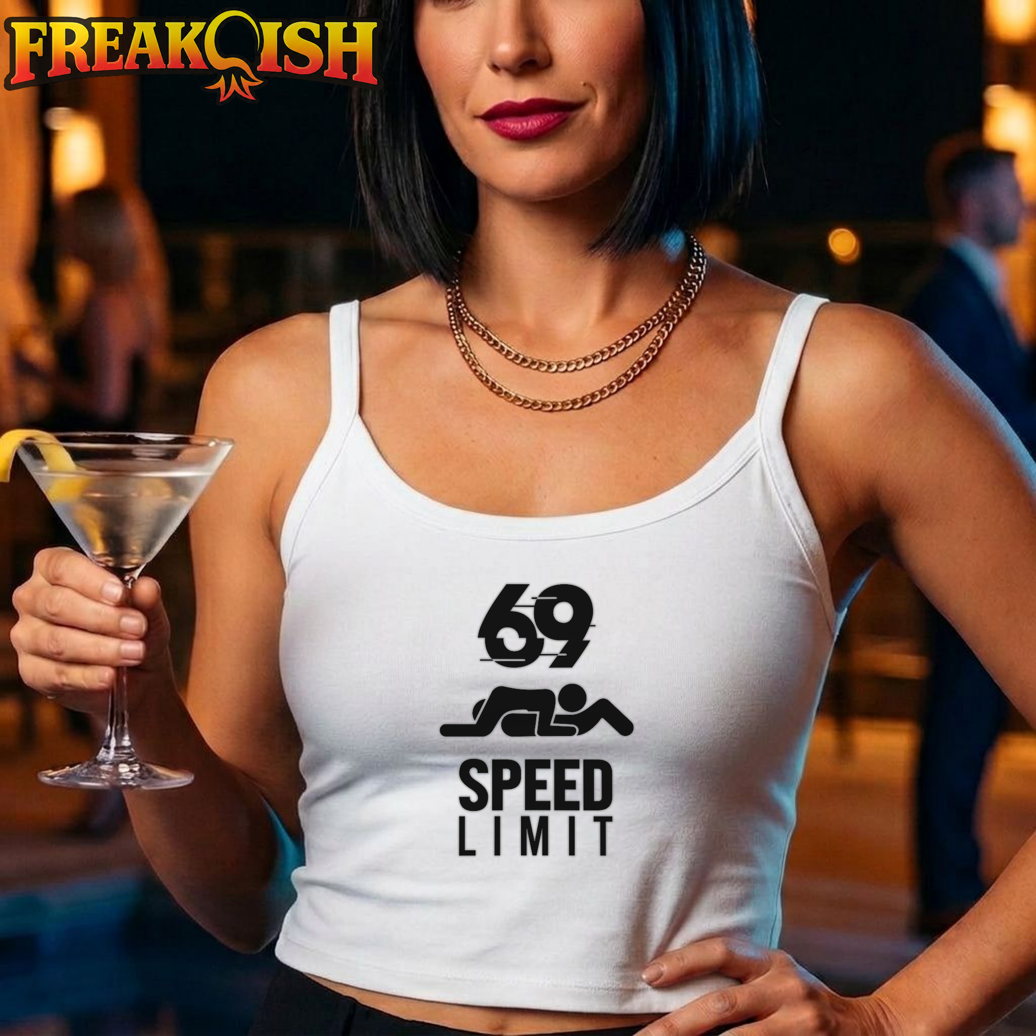 69 Speed Limit Ladies Crop Tank | FREAK-ISH