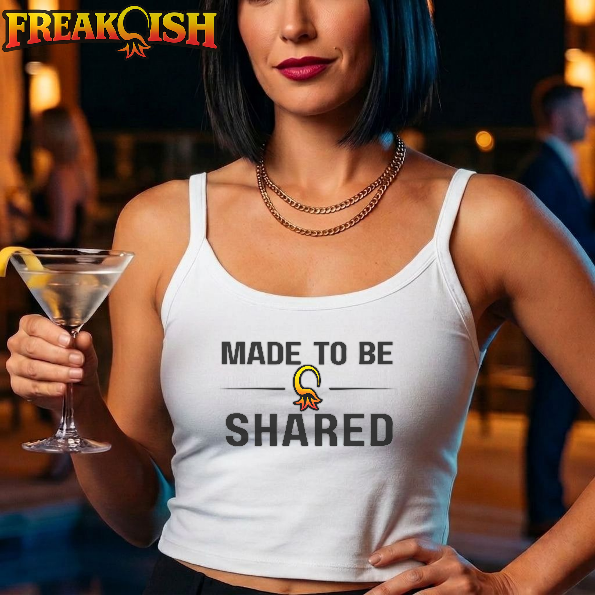Made To Be Shared Ladies Crop Tank | FREAK-ISH