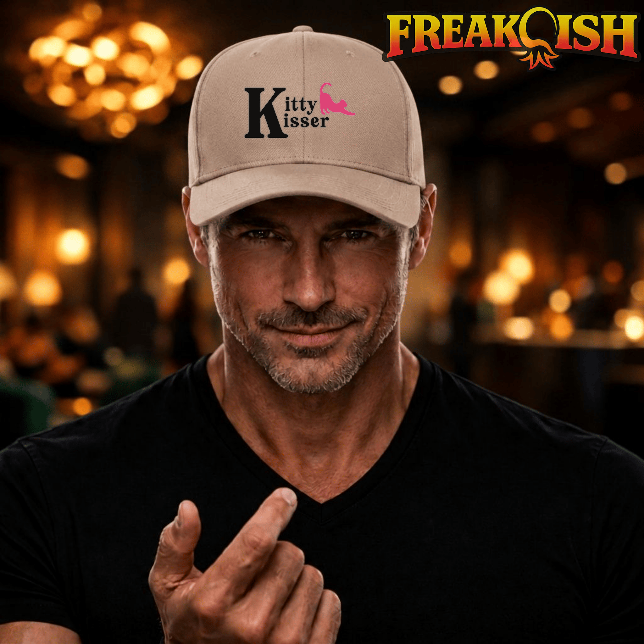 Kitty Kisser Embroidered Hat | FREAK-ISH