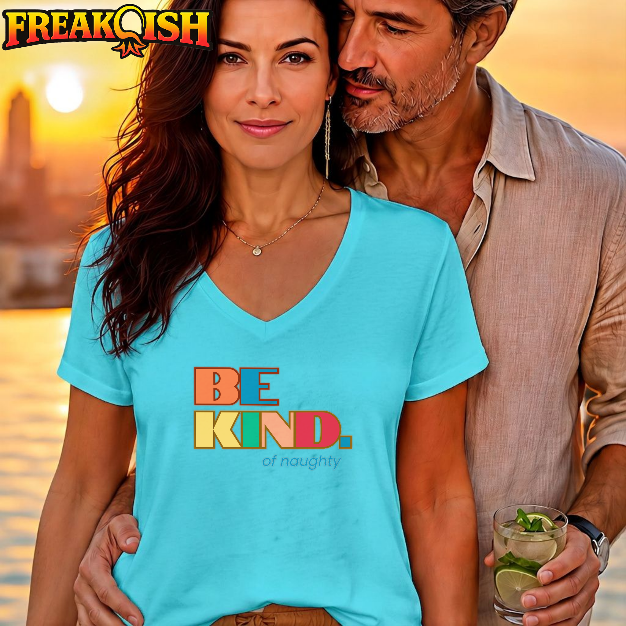 Be Kind of Naughty Relaxed V-Neck | FREAK-ISH