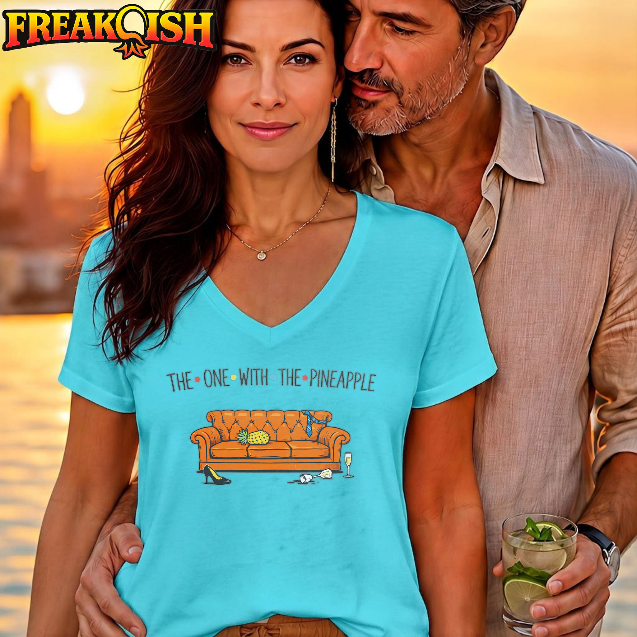 The One With The Pineapple Relaxed V-Neck | FREAK-ISH