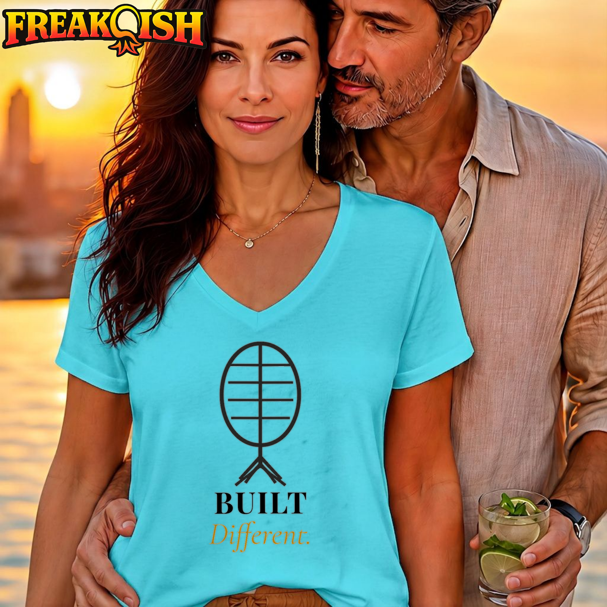 Built Different Relaxed V-Neck | FREAK-ISH