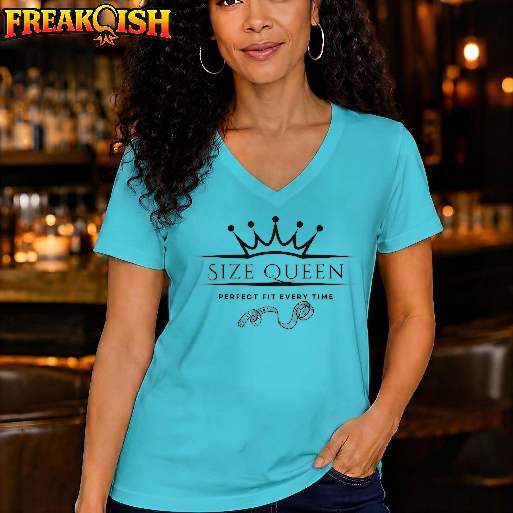 Size Queen Relaxed V-Neck | FREAK-ISH