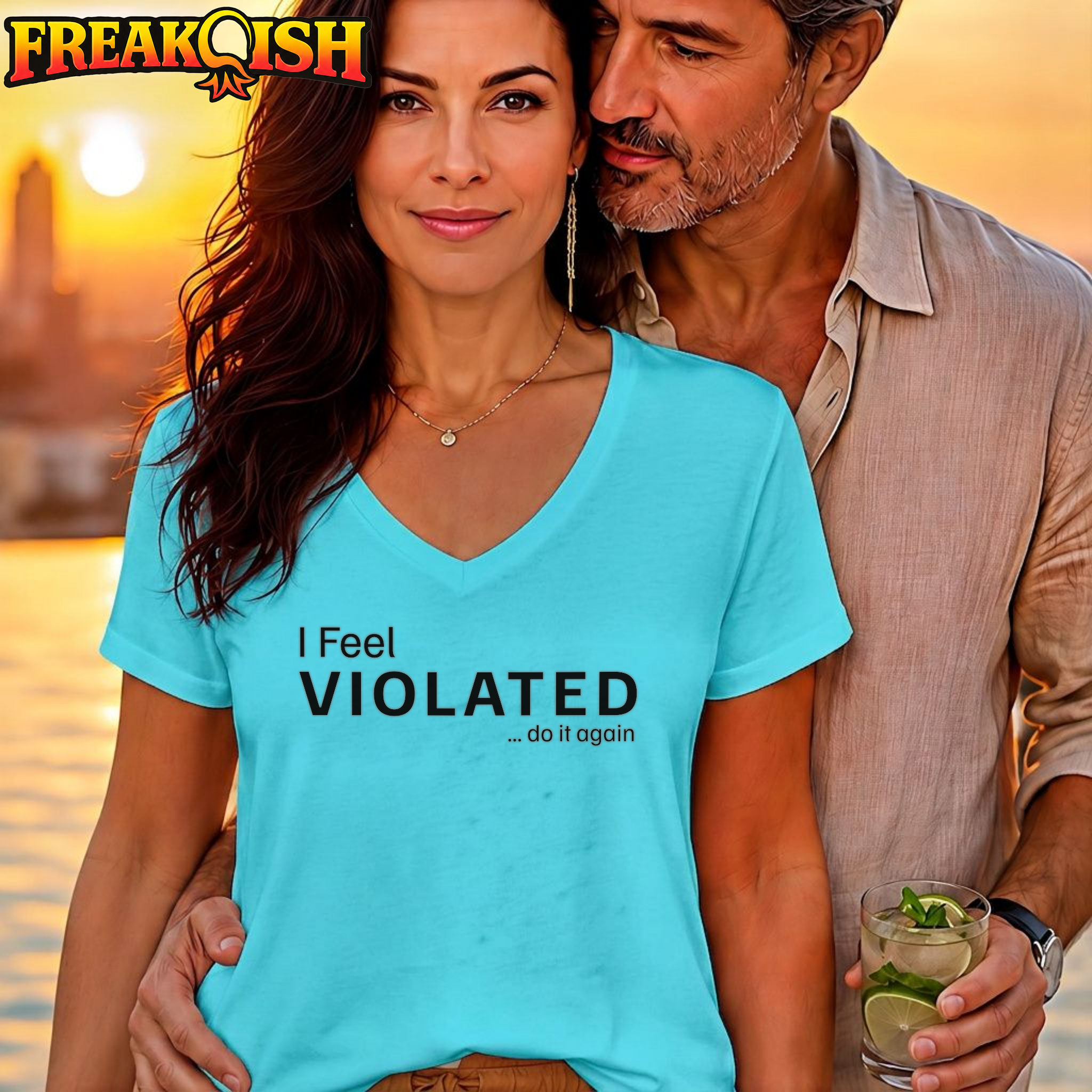 I Feel Violated Relaxed V-Neck | FREAK-ISH