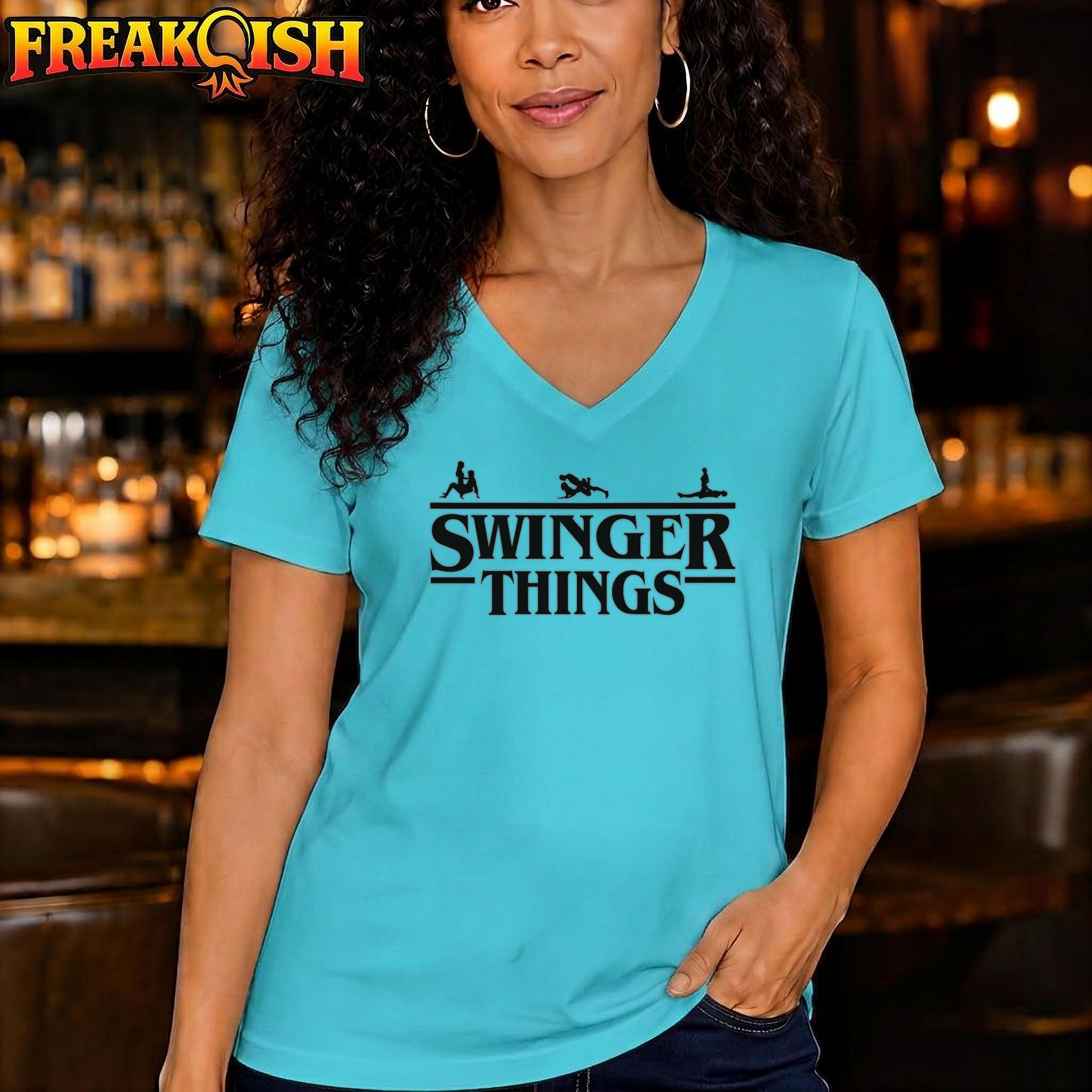 Swinger Things Relaxed V-Neck | FREAK-ISH
